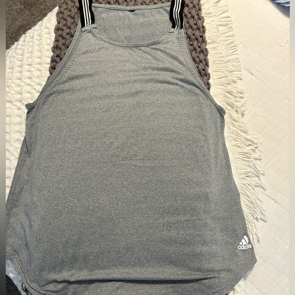 Adidas Heather Gray Athletic Tank - Picture 1 of 3